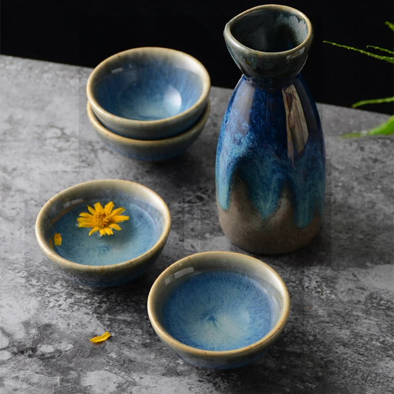 5Pcs Japanese Sake Bottle Vintage Ceramics Sake Cup Set Home Porcelain Pottery Sake Wine Pot Drinkware Accessories
5Pcs Japanese Sake Bottle Vintage Ceramics Sake Cup Set Home Porcelain Pottery Sake Wine Pot Drinkware Accessories