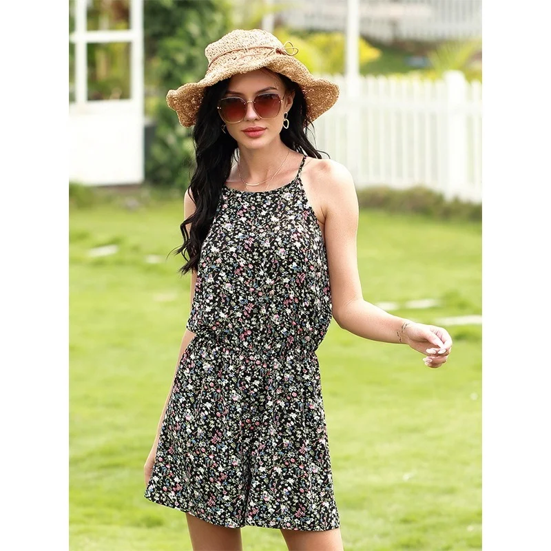 2021 Sling O Neck Vintage Floral Sexy Casual Jumpsuits Women Summer Loose Hollow Out Shirring Sleeveless Playsuits Boho Fashion
2021 Sling O Neck Vintage Floral Sexy Casual Jumpsuits Women Summer Loose Hollow Out Shirring Sleeveless Playsuits Boho Fashion