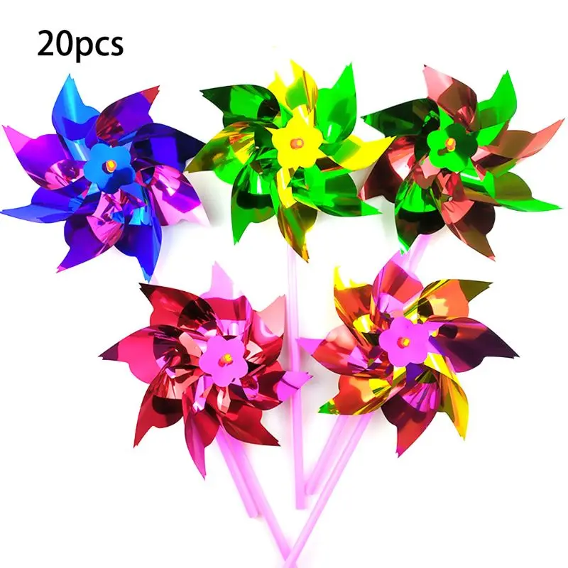 20pcs Garden Pinwheel Plastic Windmills Easy Rotate Pin Wheels Boys Girls DIY Lawn Decoration Children Handhold Toys 
20pcs Garden Pinwheel Plastic Windmills Easy Rotate Pin Wheels Boys Girls DIY Lawn Decoration Children Handhold Toys