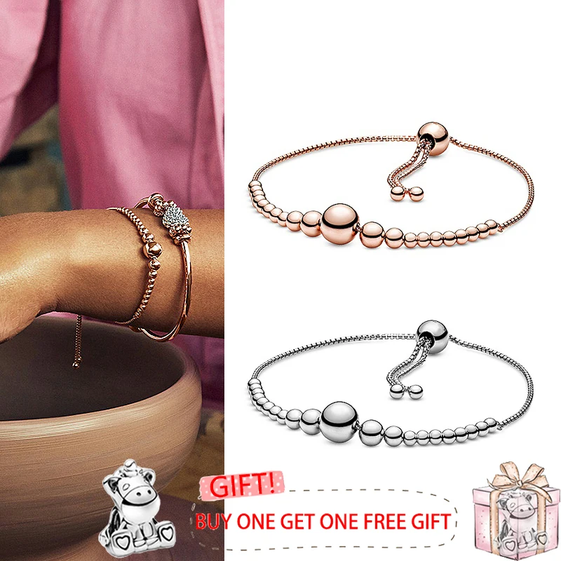 100% 925 Silver New Beaded Flow Adjustable PAN Bracelet Suitable For Original Women's Festival Wedding Gift Diy Charm Jewelry
100% 925 Silver New Beaded Flow Adjustable PAN Bracelet Suitable For Original Women's Festival Wedding Gift Diy Charm Jewelry