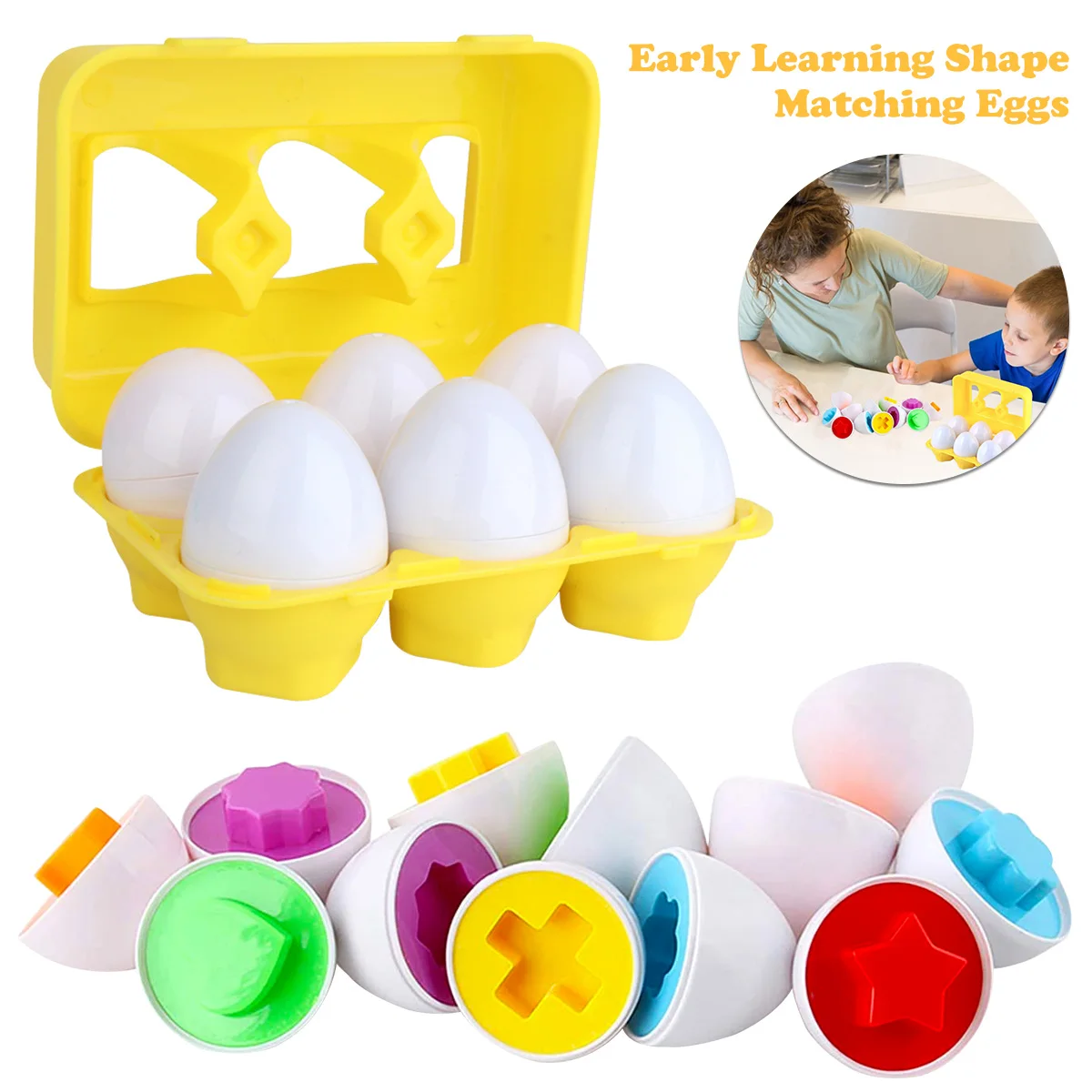 Shape Matching Eggs Shape and Puzzle Toys Baby Egg Matching Toys Simulation Children Toy Preschooler Education Toy Baby Boy Girl
Shape Matching Eggs Shape and Puzzle Toys Baby Egg Matching Toys Simulation Children Toy Preschooler Education Toy Baby Boy Girl