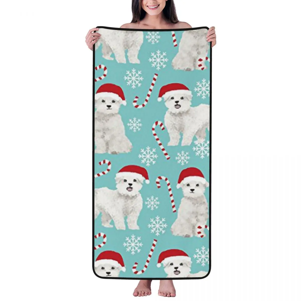 Cute Maltese Christmas Fabric Beach Towel for Adult Kids Microfiber Bath Towel Blanket for Camping Swim Pool Travel Beach Gym
Cute Maltese Christmas Fabric Beach Towel for Adult Kids Microfiber Bath Towel Blanket for Camping Swim Pool Travel Beach Gym