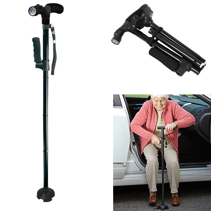 Telescopic Collapsible Cane With LED Light Folding Trusty Walking Cane Hiking Walking Trekking Stick for Elder Parents Camping
Telescopic Collapsible Cane With LED Light Folding Trusty Walking Cane Hiking Walking Trekking Stick for Elder Parents Camping