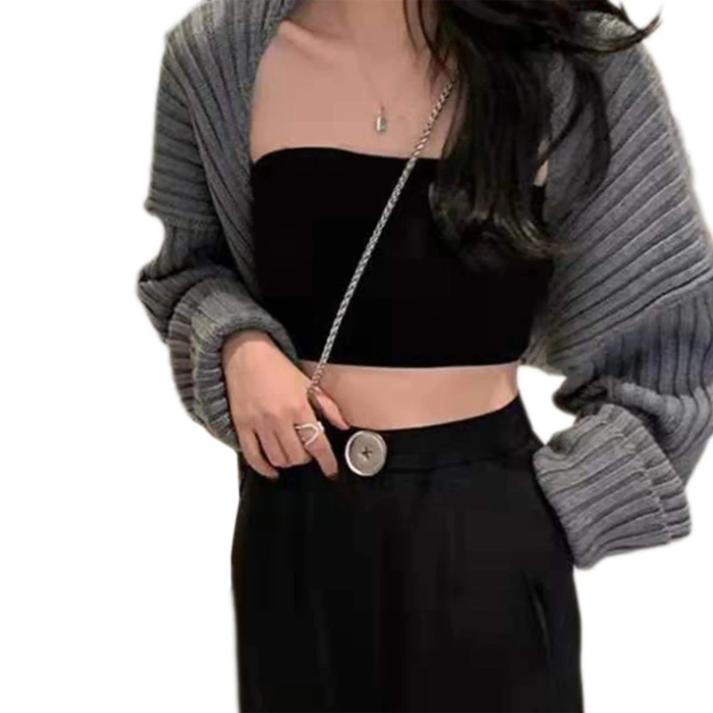 Women's Knitted Cardigan Autumn Winter Sweaters Tops Soft Thin Coat Loose Solid Batwing Sleeves Shawl Tops for Daily
Women's Knitted Cardigan Autumn Winter Sweaters Tops Soft Thin Coat Loose Solid Batwing Sleeves Shawl Tops for Daily