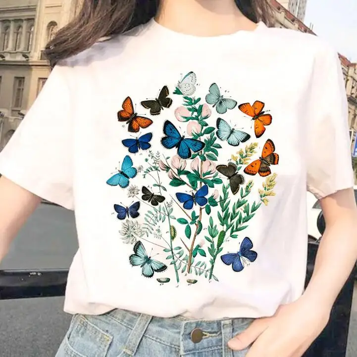 Watercolor Butterfly Tree Print Tshirts Women'S Clothing White Funny T Shirt Femme Summer Fashion Short Sleeve T-Shirt Female
Watercolor Butterfly Tree Print Tshirts Women'S Clothing White Funny T Shirt Femme Summer Fashion Short Sleeve T-Shirt Female