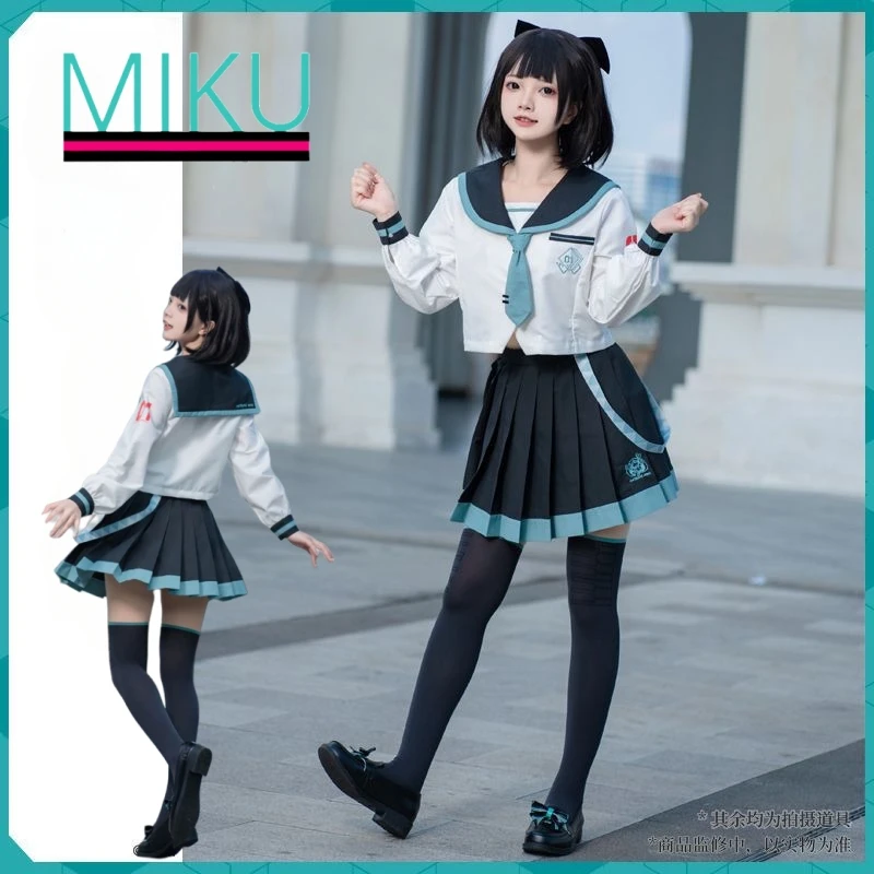 Чулки Hatsune Miku Платье Аниме периферийные милые Мультяшные короткие юбки Девочки с