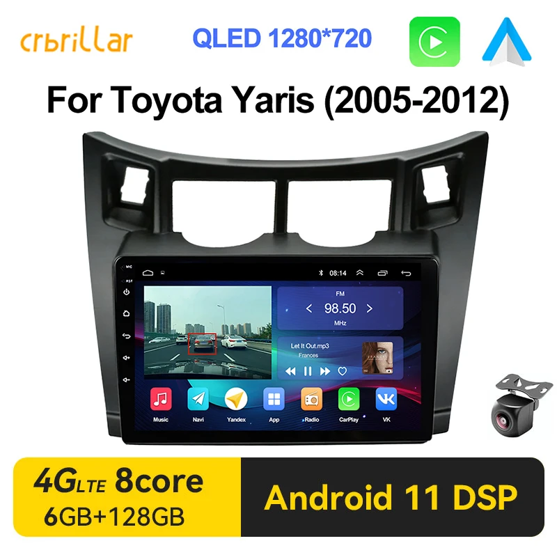 8Core Car Radio Multimedia Player For Toyota Yaris 2005 - 2012 CarPlay Android Auto GPS Navigator Stereo 2 din 2din DVD
8Core Car Radio Multimedia Player For Toyota Yaris 2005 - 2012 CarPlay Android Auto GPS Navigator Stereo 2 din 2din DVD