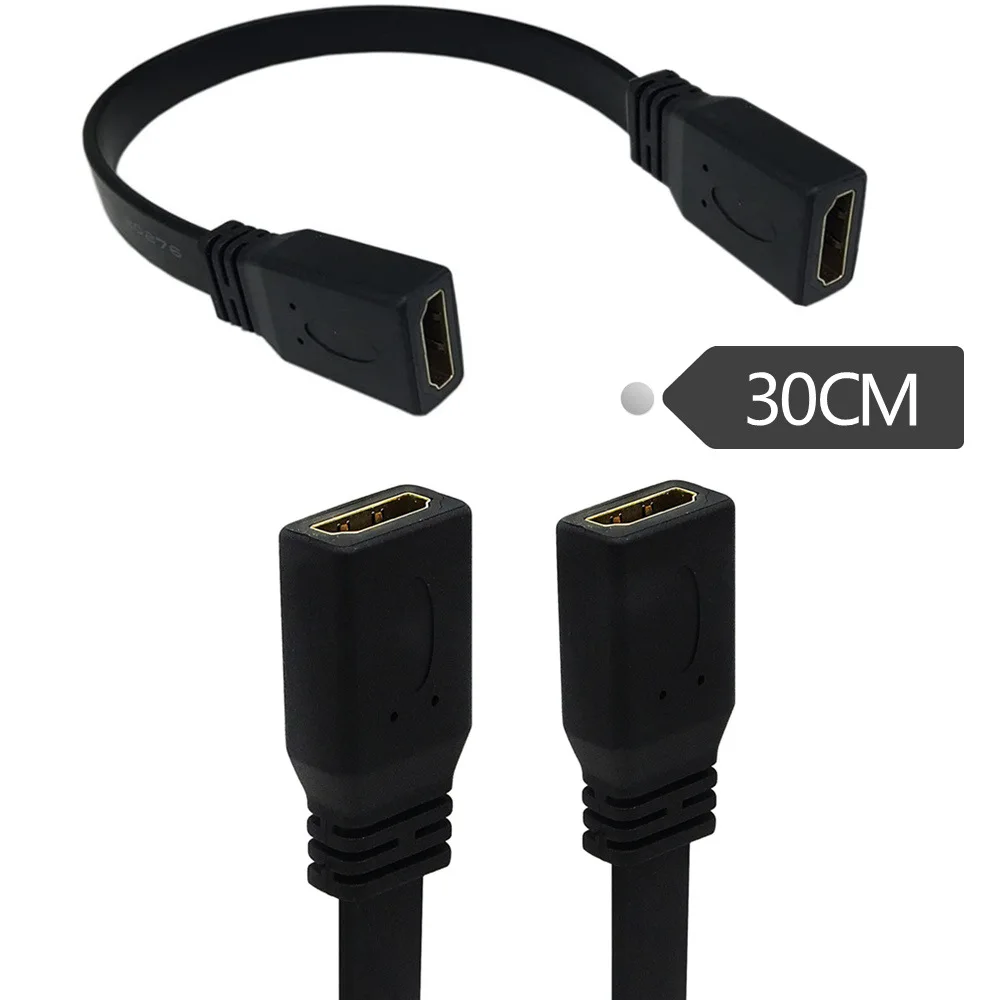 1ft Flat Slim High Speed HDMI Compatible Extension Cable A Female to Female AF/AF
1ft Flat Slim High Speed HDMI Compatible Extension Cable A Female to Female AF/AF