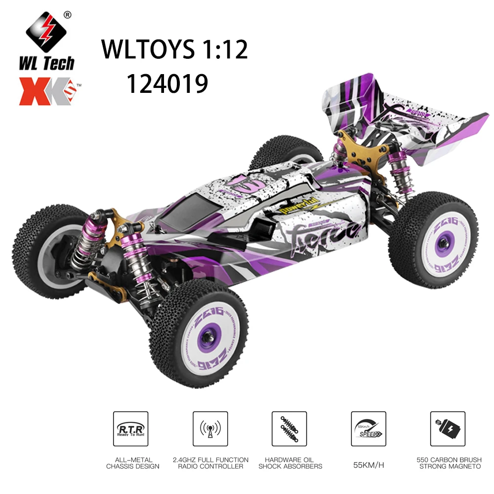 WLtoys 124018 124019 55KM/H 2.4G RC Racing Car 4WD Electric High Speed Off-Road Drift Remote Control Vehicle Toys for Children
WLtoys 124018 124019 55KM/H 2.4G RC Racing Car 4WD Electric High Speed Off-Road Drift Remote Control Vehicle Toys for Children