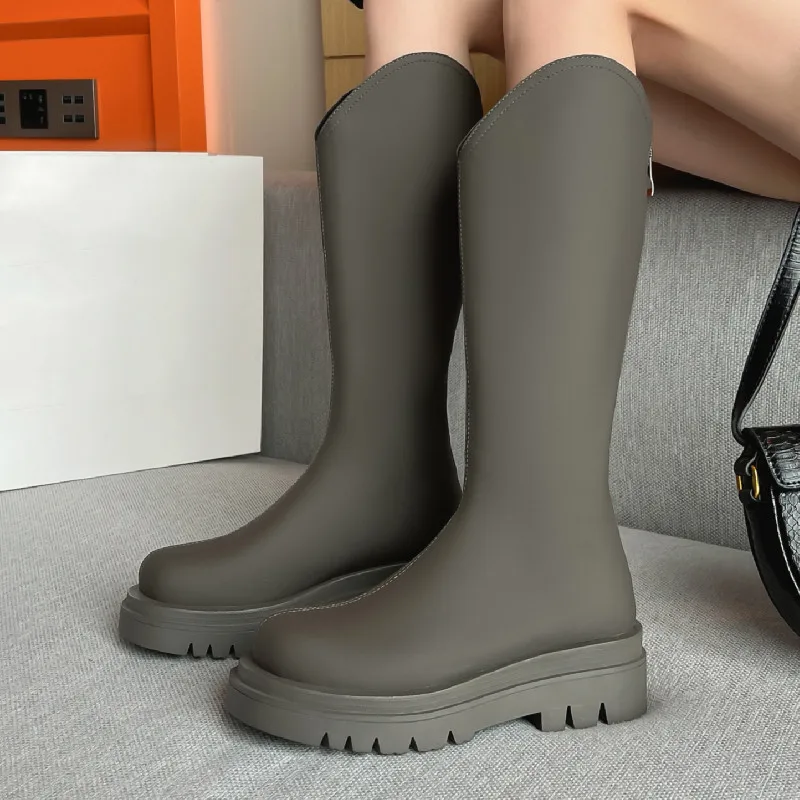 Dilalula Popular Concise Women Knee High Boots Platforms Thick Heels Casual Genuine Leather Shoes Woman Four Season Long Boots
Dilalula Popular Concise Women Knee High Boots Platforms Thick Heels Casual Genuine Leather Shoes Woman Four Season Long Boots
