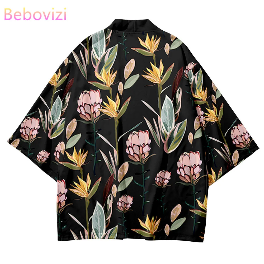 Fashion Black Green Floral Print Loose Streetwear Cardigan Women Men Harajuku Haori Kimono Cosplay Tops kimono giapponese
Fashion Black Green Floral Print Loose Streetwear Cardigan Women Men Harajuku Haori Kimono Cosplay Tops kimono giapponese