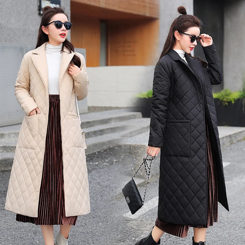 Manteau Parka En Coton Chaud Pour Femmes, Veste Longue à Motif De Diamant Avec Ceinture, Nouvelle Collection Printemps, Automne
Manteau Parka En Coton Chaud Pour Femmes, Veste Longue à Motif De Diamant Avec Ceinture, Nouvelle Collection Printemps, Automne