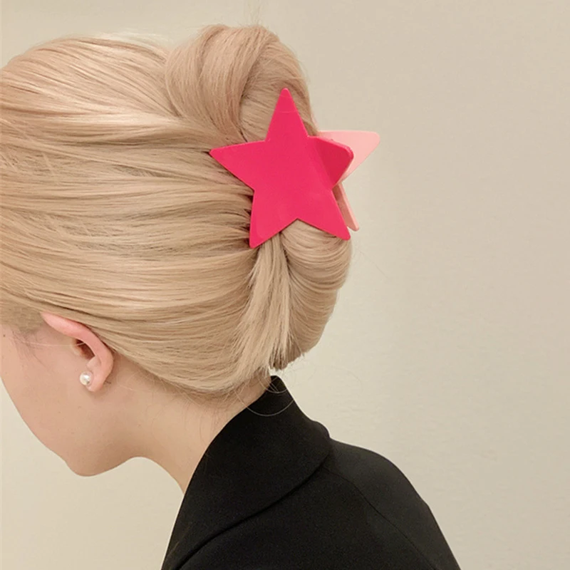 Elegant Large Jelly Pentagram Hair Clips Plastic Clear Geometric Hair Claws Crab For Women Girl Thick Hair Y2K Summer Headwear
Elegant Large Jelly Pentagram Hair Clips Plastic Clear Geometric Hair Claws Crab For Women Girl Thick Hair Y2K Summer Headwear