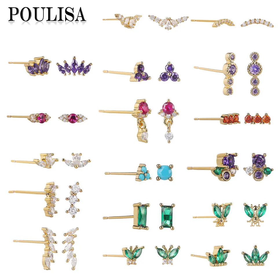 Poulisa Delicate Colorful Cubic Zircon Mini Stud Earrings for Women Charming Cartilage Piercing Earrings Fashion Accessories
Poulisa Delicate Colorful Cubic Zircon Mini Stud Earrings for Women Charming Cartilage Piercing Earrings Fashion Accessories