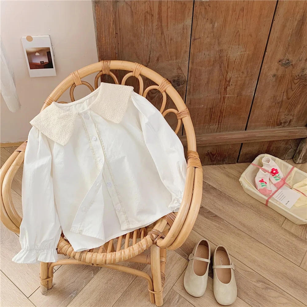 RiniLucia Girls Lapel Blouse With Flared Sleeves Shirt Long-Sleeve Spring Cotton Lace Children Girl Tops Blouse Kids Clothes
RiniLucia Girls Lapel Blouse With Flared Sleeves Shirt Long-Sleeve Spring Cotton Lace Children Girl Tops Blouse Kids Clothes