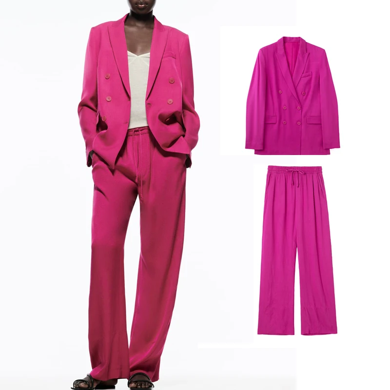 Women Pants Suit 2022 New Autumn and Winter Fashion Double-Breasted Office Blazer Loose Ladies Jacket High Waist Casual Trousers
Women Pants Suit 2022 New Autumn and Winter Fashion Double-Breasted Office Blazer Loose Ladies Jacket High Waist Casual Trousers
