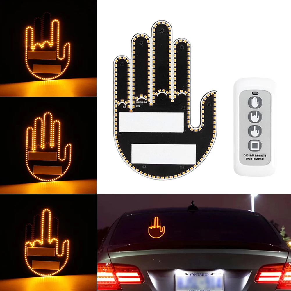 DIY Funny Middle Finger Gesture Car LED Light Creative Car Rear Windshield LED Amber Warning Light Auto SUV Interior Sign Light
DIY Funny Middle Finger Gesture Car LED Light Creative Car Rear Windshield LED Amber Warning Light Auto SUV Interior Sign Light
