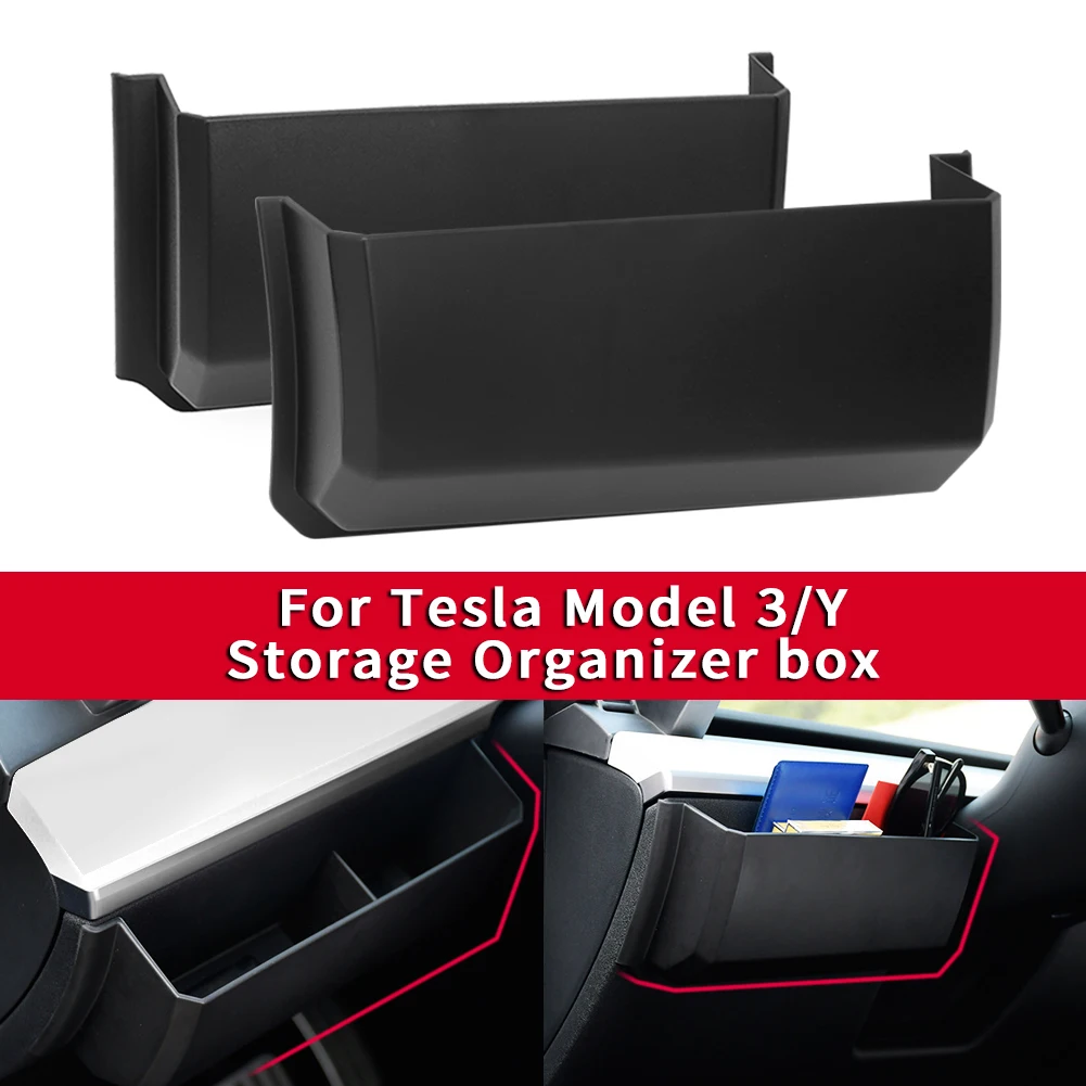 

Under Steering Wheel Central Control Box Cell Phones Clutter Storage Organizer For Tesla Model 3 Model Y Interior Accessories