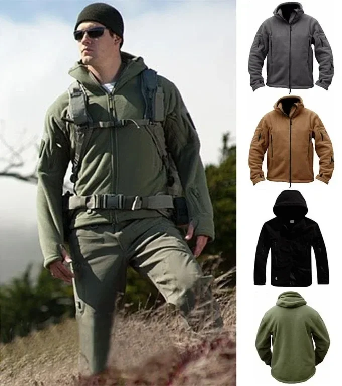 Men Tactical Autumn Winter Outdoor Warm Fleece Combat Military Hooded Coat Male Sports Camping Hiking Polar Hoodie
Men Tactical Autumn Winter Outdoor Warm Fleece Combat Military Hooded Coat Male Sports Camping Hiking Polar Hoodie