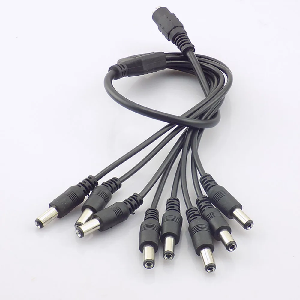 5.5mm*2.1mm 1 Female to 8 Male DC Power jack Adapter 8 way Splitter Plug Connector Cable Supply for CCTV Camera led strip Light
5.5mm*2.1mm 1 Female to 8 Male DC Power jack Adapter 8 way Splitter Plug Connector Cable Supply for CCTV Camera led strip Light