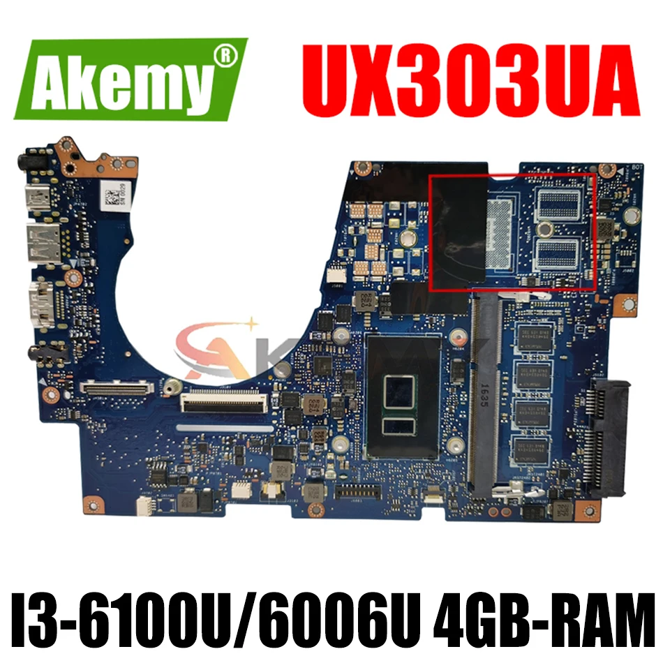 Akemy UX303UA Laptop motherboard for ASUS ZenBook UX303UA Test original mainboard 4G-RAM I3-6100U/6006U
Akemy UX303UA Laptop motherboard for ASUS ZenBook UX303UA Test original mainboard 4G-RAM I3-6100U/6006U