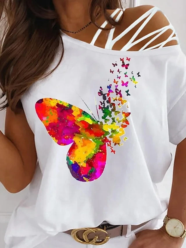 Women's 2022 Summer Going Out Weekend Bohemian Theme T Shirt Tee Graphic Short Sleeve Print One Shoulder Elegant Tops
Women's 2022 Summer Going Out Weekend Bohemian Theme T Shirt Tee Graphic Short Sleeve Print One Shoulder Elegant Tops
