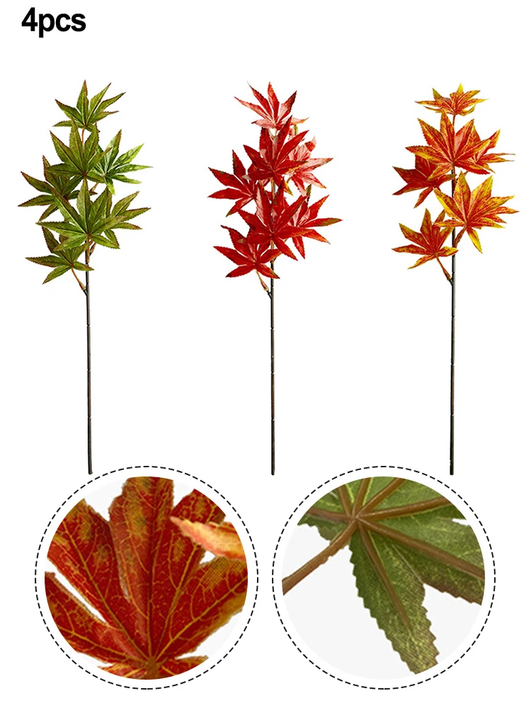 4pcs Artificial Maple Leaves Branch Fake Fall Leaves Stems Plants For Home Garden Wedding Decoration 40x12cm
4pcs Artificial Maple Leaves Branch Fake Fall Leaves Stems Plants For Home Garden Wedding Decoration 40x12cm