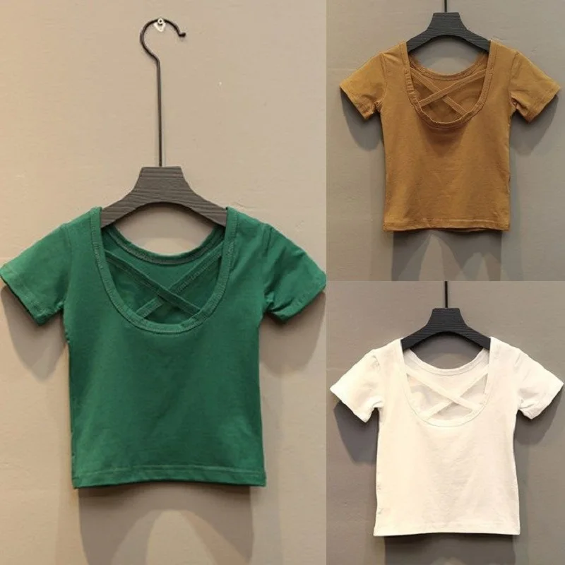 Girls' Cotton Summer New Baby Girl'S Back Cross T-Shirt Children'S Short-Sleeved Middle-Aged Children'S Fashion Halter Top
Girls' Cotton Summer New Baby Girl'S Back Cross T-Shirt Children'S Short-Sleeved Middle-Aged Children'S Fashion Halter Top