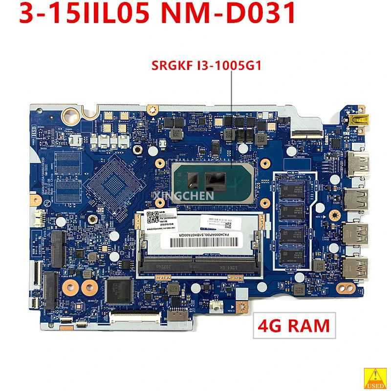 Б/у материнская плата GS454 GS554 GV450 GV550 NM-D031 для ноутбука Lenovo Ideapad 3-15IIL05 5B20S44268 SRGKF I3-1005G1 + 4G RAM на плате
Б/у материнская плата GS454 GS554 GV450 GV550 NM-D031 для ноутбука Lenovo Ideapad 3-15IIL05 5B20S44268 SRGKF I3-1005G1 + 4G RAM на плате