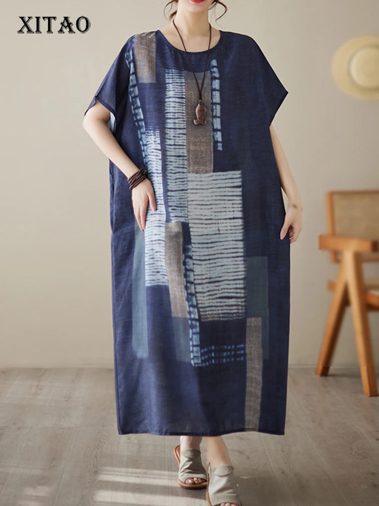XITAO Loose Print Casual O-neck Dress Short Sleeve Fashion Simplicity 2023 Summer Women New All-match Pullover Dress DMJ2044
XITAO Loose Print Casual O-neck Dress Short Sleeve Fashion Simplicity 2023 Summer Women New All-match Pullover Dress DMJ2044