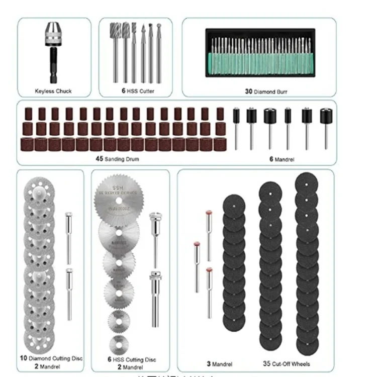 Polishing Electric Grinder Grinding Electric Grinder Accessorie Regulating Speed Drill Grinder Tool for Milling Polishing 147Pcs
Polishing Electric Grinder Grinding Electric Grinder Accessorie Regulating Speed Drill Grinder Tool for Milling Polishing 147Pcs