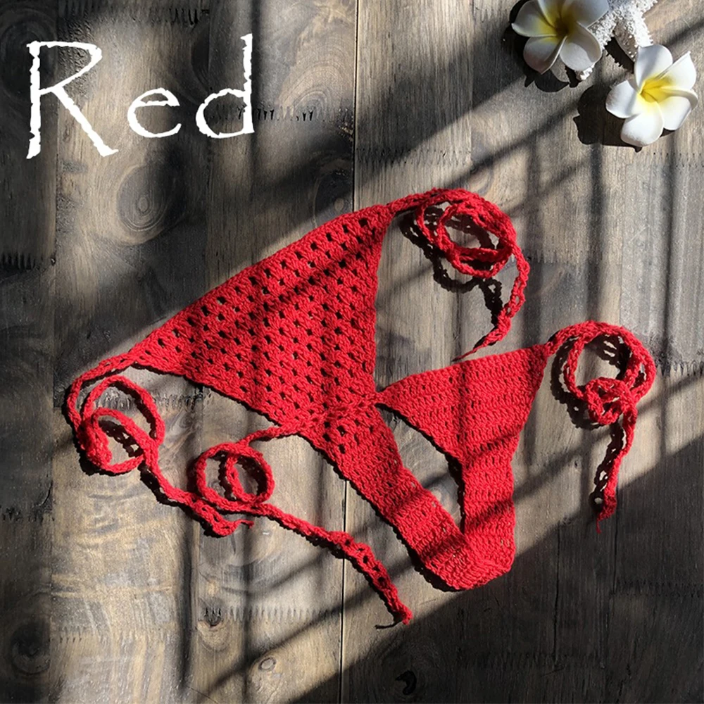 Women Micro G-Strings Thongs Sexy Bikini Swimwear Crochet Side String Tie Thong Hollow-out Low Waist Bathing Suit
Women Micro G-Strings Thongs Sexy Bikini Swimwear Crochet Side String Tie Thong Hollow-out Low Waist Bathing Suit