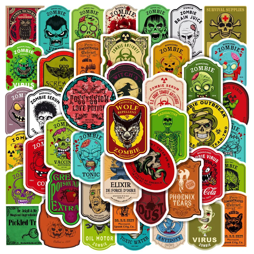 10/30/50PCS Halloween Horror Skull Bottle Sticker For Motorcycle Travel Luggage Phone Guitar Laptop Kids Toys Stickers Wholesale
10/30/50PCS Halloween Horror Skull Bottle Sticker For Motorcycle Travel Luggage Phone Guitar Laptop Kids Toys Stickers Wholesale