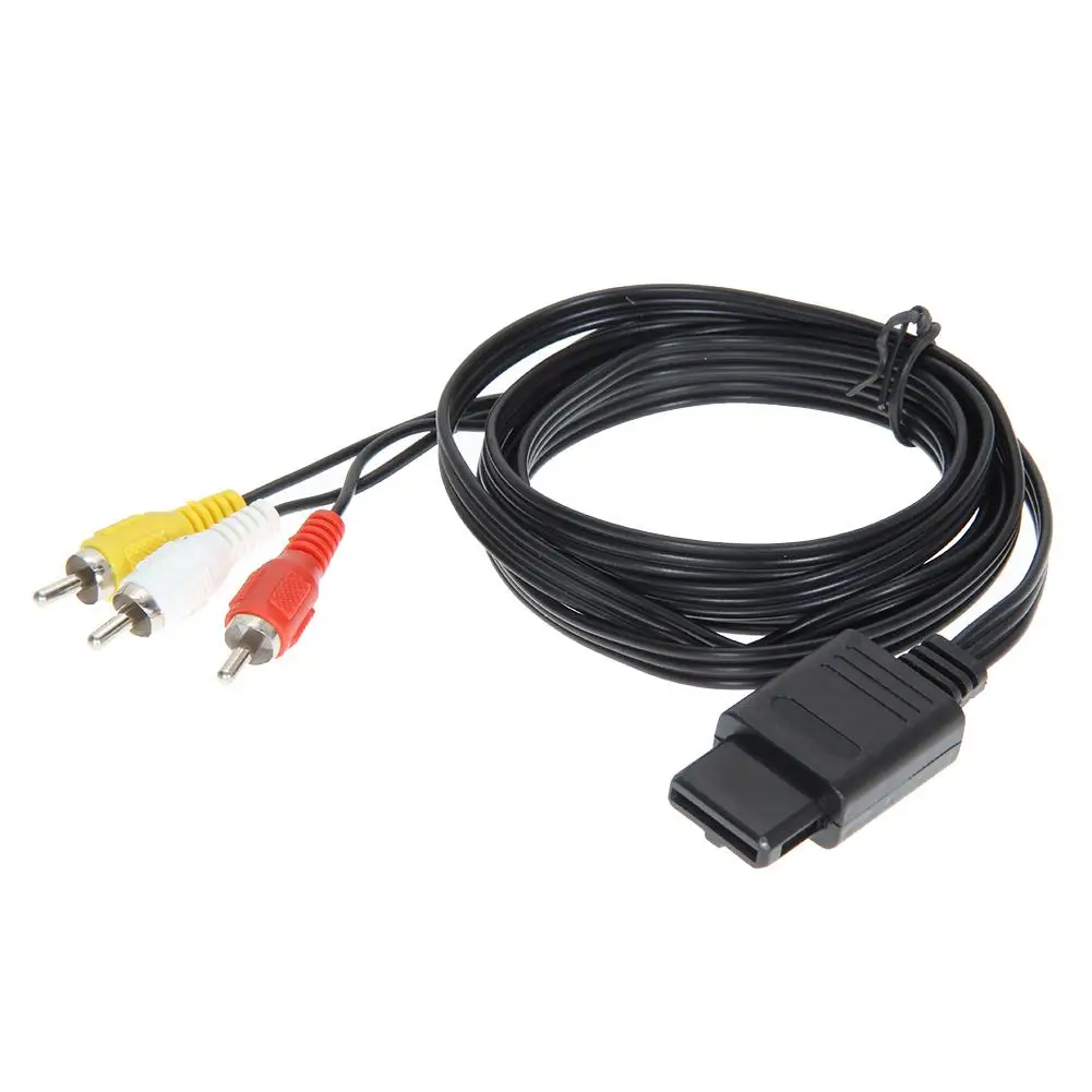 1 8 м 6 футов AV TV RCA игровой видеокабель для консоли Nintendo NGC/N64/SFC к ТВ кабель передачи