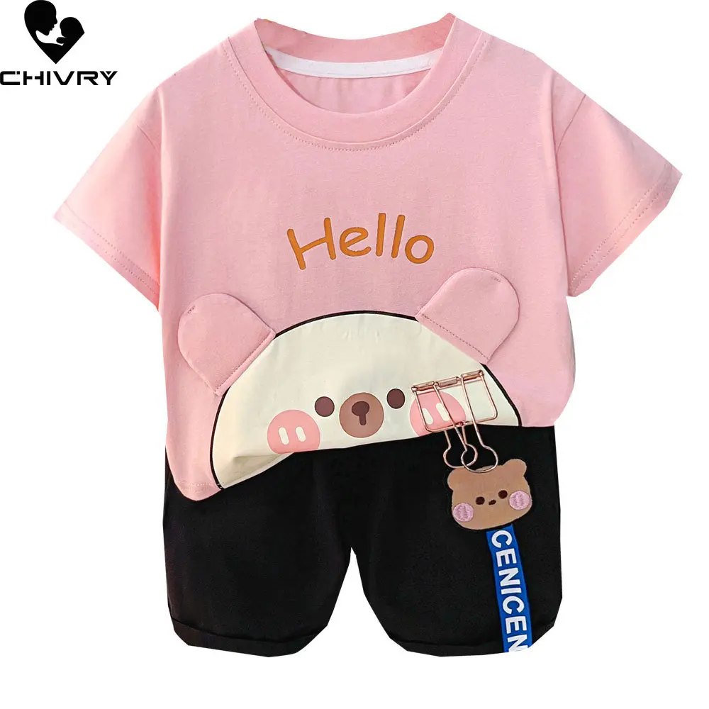 Boys Girls Summer Clothing New 2023 Baby Cute Cartoon Rabbit Short Sleeve O-Neck Tops T-shirt with Shorts Kids Clothes Sets
Boys Girls Summer Clothing New 2023 Baby Cute Cartoon Rabbit Short Sleeve O-Neck Tops T-shirt with Shorts Kids Clothes Sets