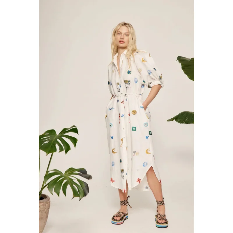 Alem@is Австралийское нишевое льняное платье , Новинка весна-лето 2023, женское платье-рубашка в праздничном стиле со шнуровкой и вышивкой
Alem@is Австралийское нишевое льняное платье , Новинка весна-лето 2023, женское платье-рубашка в праздничном стиле со шнуровкой и вышивкой