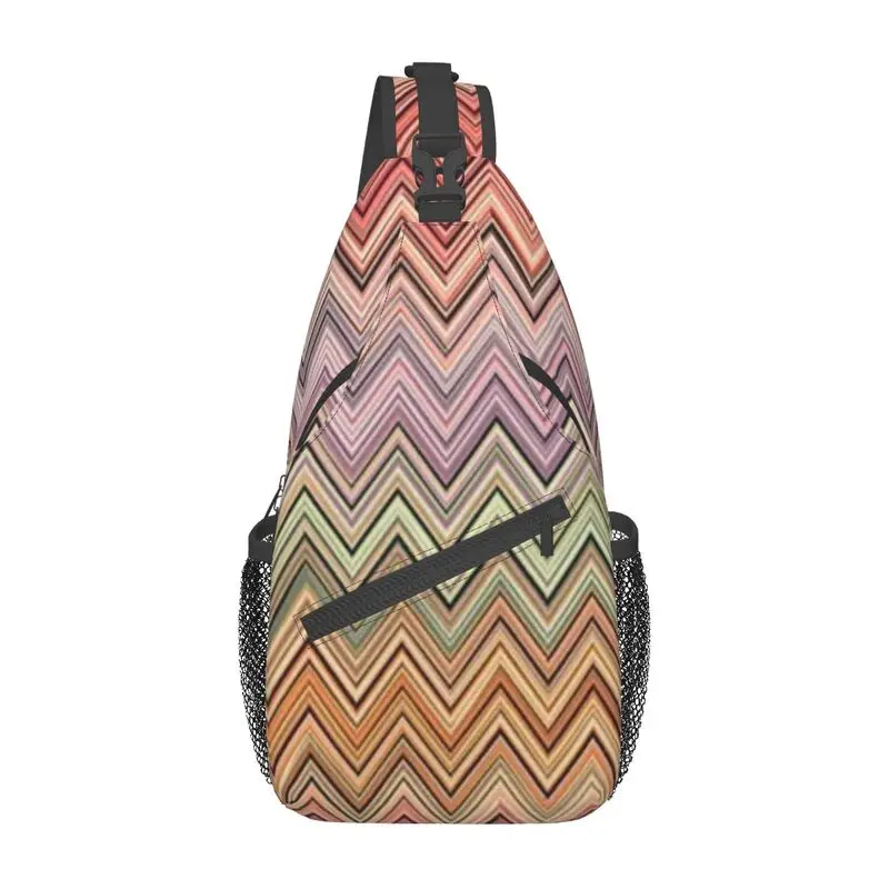 Boho Vintage Contemporary Zig Zag Sling Crossbody Backpack Men Multicolor Modern Chest Shoulder Bag for Cycling Camping Daypack
Boho Vintage Contemporary Zig Zag Sling Crossbody Backpack Men Multicolor Modern Chest Shoulder Bag for Cycling Camping Daypack