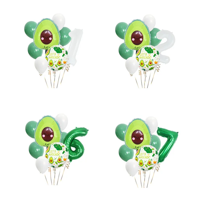 9pcs Avocado Themed Green Digital Balloon Set Children's Birthday Party Decoration Baby Shower 0-9 Figure Aluminum Film Globos 
9pcs Avocado Themed Green Digital Balloon Set Children's Birthday Party Decoration Baby Shower 0-9 Figure Aluminum Film Globos