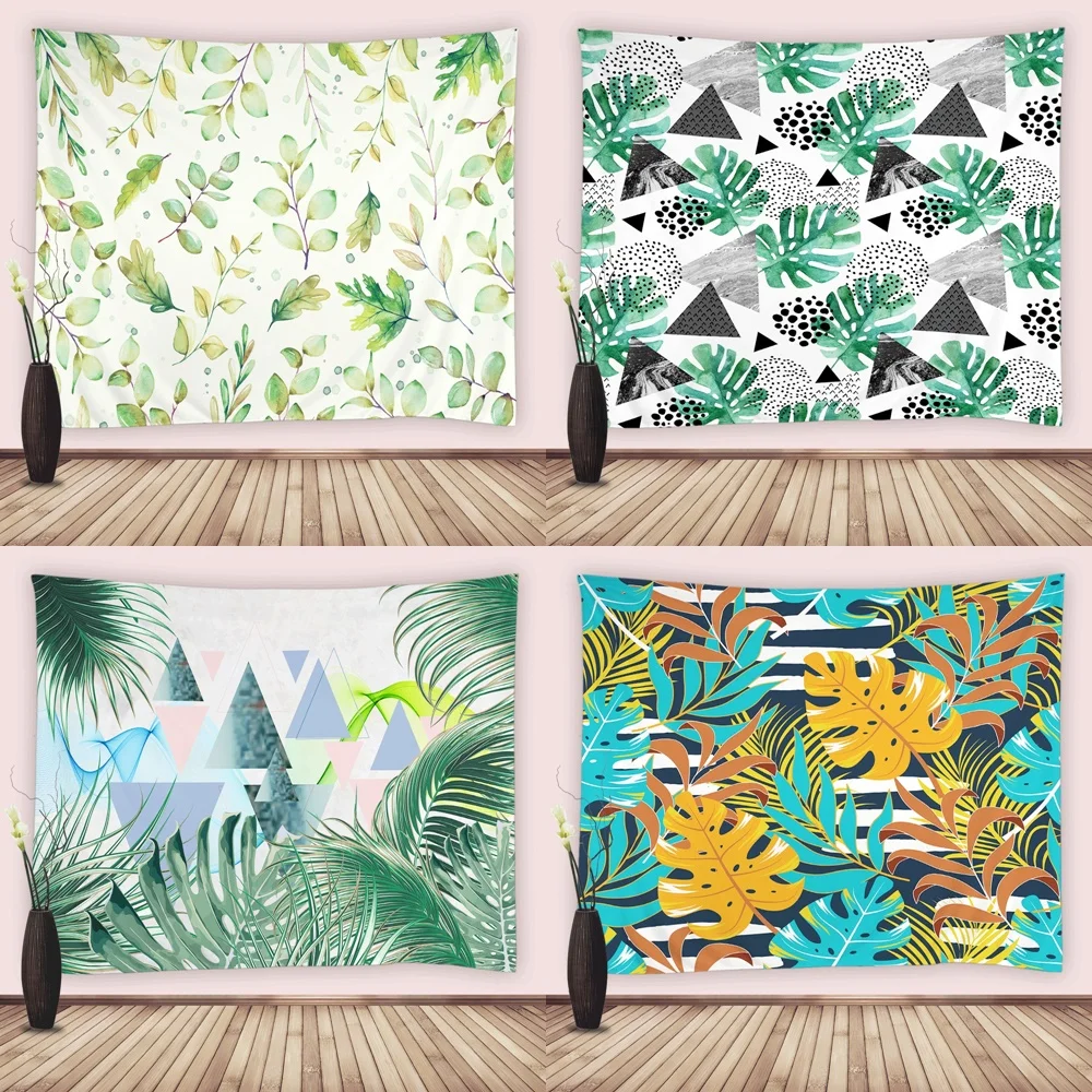 Tropical Jungle Plants Tapestry Green Eucalyptus Palm Leaves Garden Geometric Art Wall Hanging Tapestries Home Living Room Decor
Tropical Jungle Plants Tapestry Green Eucalyptus Palm Leaves Garden Geometric Art Wall Hanging Tapestries Home Living Room Decor
