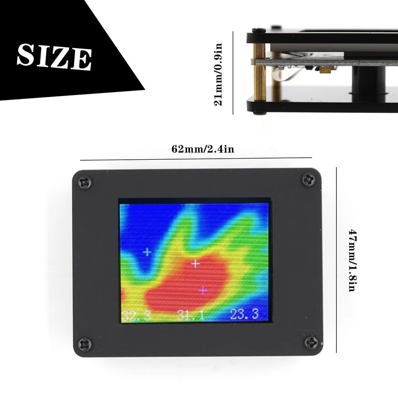 MLX90640 Portable Infrared Thermal Imager 1.8 Inch TFT Screen Infrared Temperature Sensor Test Tool High Quality
MLX90640 Portable Infrared Thermal Imager 1.8 Inch TFT Screen Infrared Temperature Sensor Test Tool High Quality
