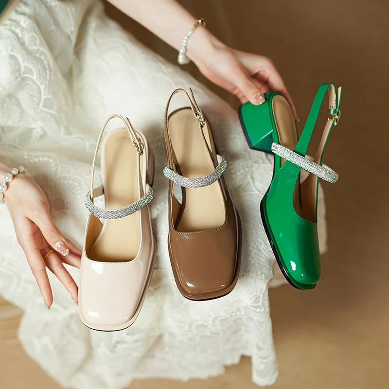 2022 New Summer Sandals Patent Leather Slingback Sandals Woman Shoe LEISURE Women Pumps Square Toe Women Sandals Shoes for Women
2022 New Summer Sandals Patent Leather Slingback Sandals Woman Shoe LEISURE Women Pumps Square Toe Women Sandals Shoes for Women