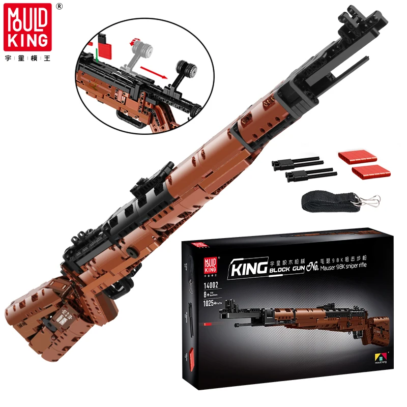 Новый набор строительных блоков MOULD KING 98K для снайперской винтовки Technik, модель PUBG, строительные блоки в сборе, строительная игрушка для маль...
Новый набор строительных блоков MOULD KING 98K для снайперской винтовки Technik, модель PUBG, строительные блоки в сборе, строительная игрушка для маль...