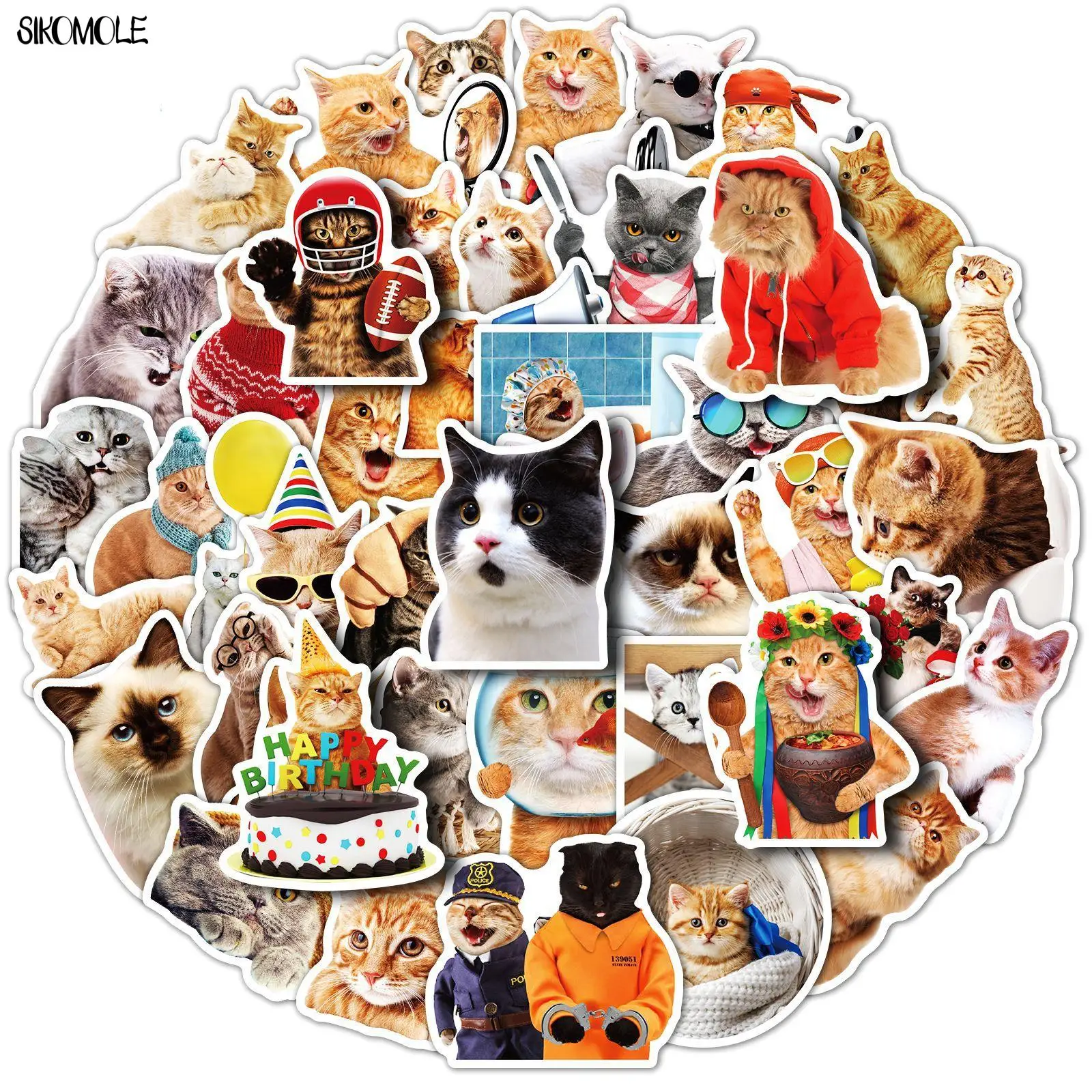 10/30/50PCS Funny Real Cat Stickers Kawaii Cute Animals DIY Toys Bedroom Pet Shop Car Guitar Suitcase Decals Graffiti Sticker F5
10/30/50PCS Funny Real Cat Stickers Kawaii Cute Animals DIY Toys Bedroom Pet Shop Car Guitar Suitcase Decals Graffiti Sticker F5