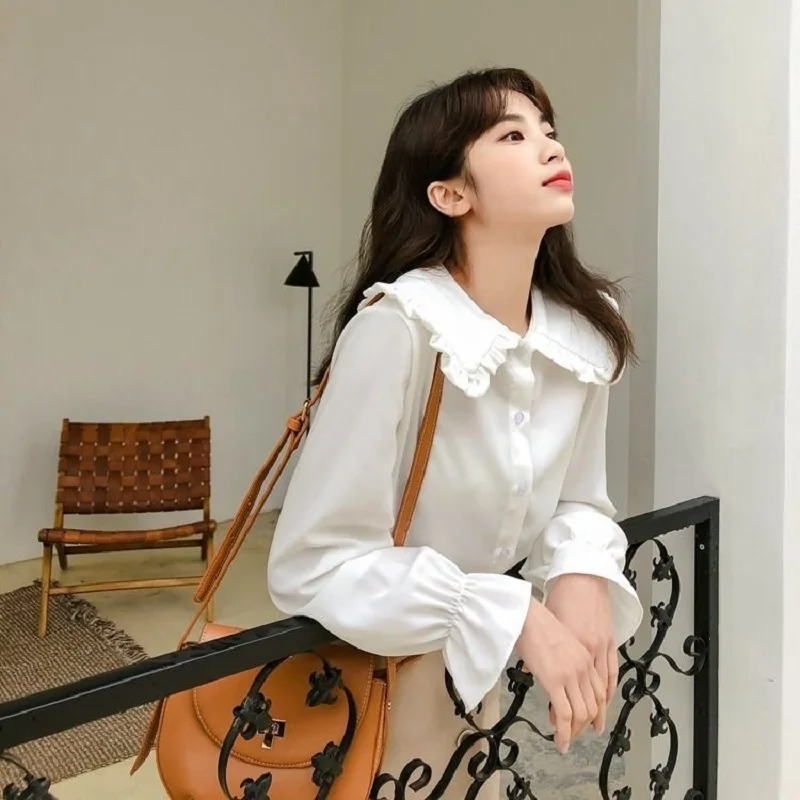 Shirts Women Pure Fresh Simple Leisure Popular Sweet Girls Spring New Arrival Kawaii Blouses Holiday Female Clothes Preppy Style
Shirts Women Pure Fresh Simple Leisure Popular Sweet Girls Spring New Arrival Kawaii Blouses Holiday Female Clothes Preppy Style