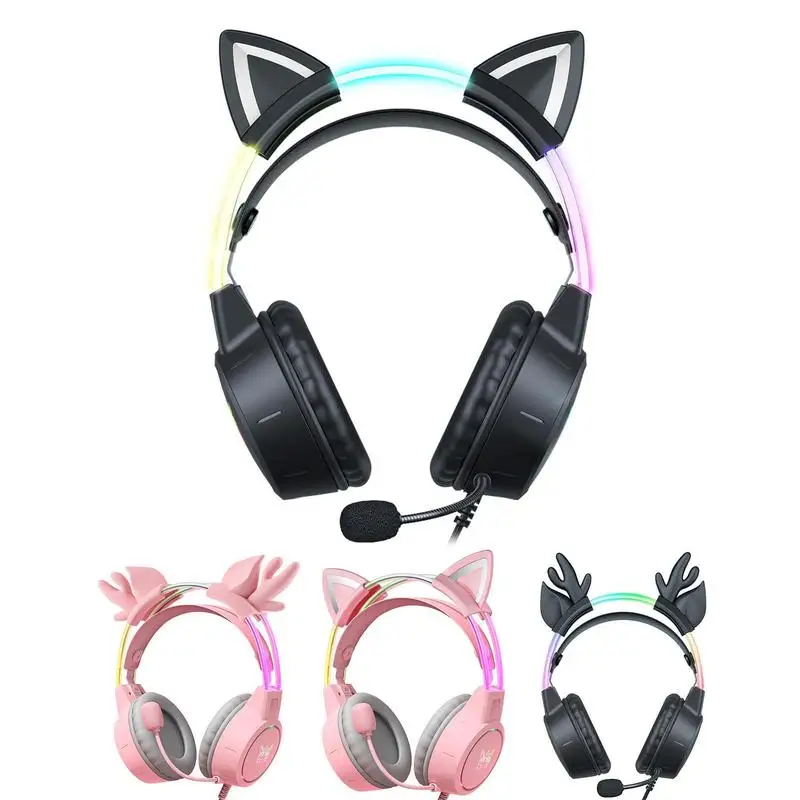 Game Headphones For PC Surround RGB Game Headset Gamer Wired Headphones With Noise Cancelling Mic Computer Cute Headphone
Game Headphones For PC Surround RGB Game Headset Gamer Wired Headphones With Noise Cancelling Mic Computer Cute Headphone