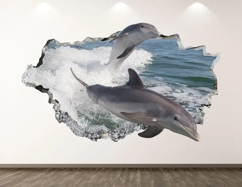Настенная Наклейка с дельфинами-разбитая стена с 3d-изображением океана, художественная наклейка, детский Декор, виниловый постер для дома, ...
Настенная Наклейка с дельфинами-разбитая стена с 3d-изображением океана, художественная наклейка, детский Декор, виниловый постер для дома, ...