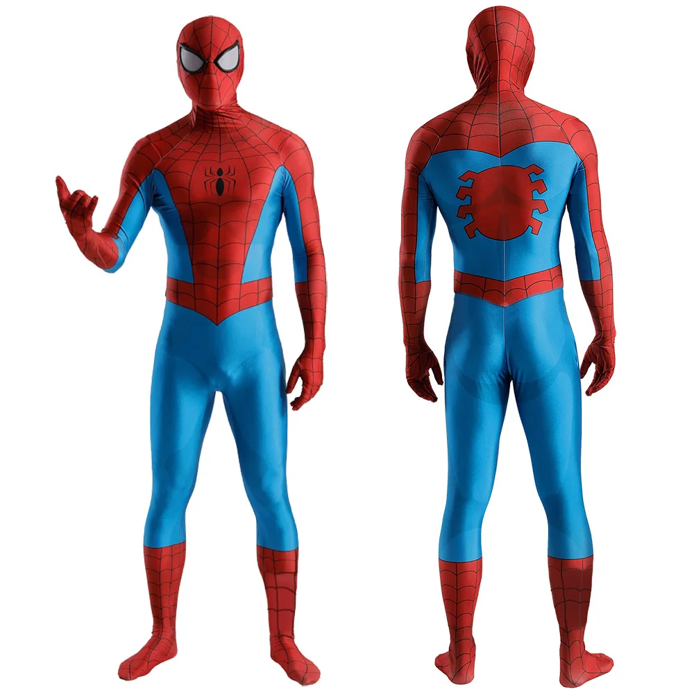 

1994 Classic Spider Costume Cosplay Lycra Spandex 1994 Spidey boy Costume Superhero Zentai Suits Halloween Costume for Adult kid