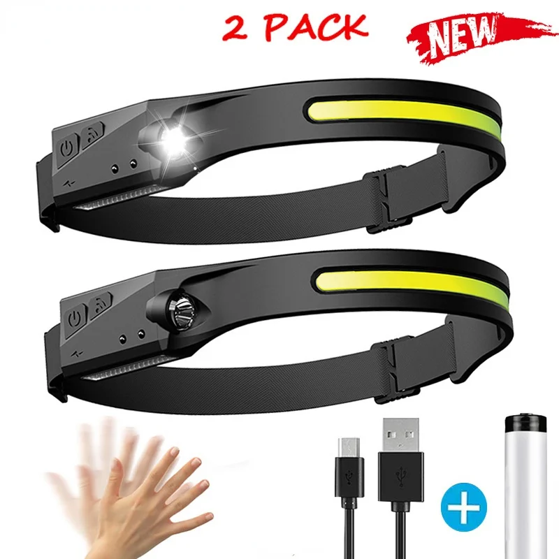 40000LM Motion Sensor Headlight COB LED Headlamp with Built-in Battery Flashlight USB Rechargeable Head Lamp Torch Work Light
40000LM Motion Sensor Headlight COB LED Headlamp with Built-in Battery Flashlight USB Rechargeable Head Lamp Torch Work Light