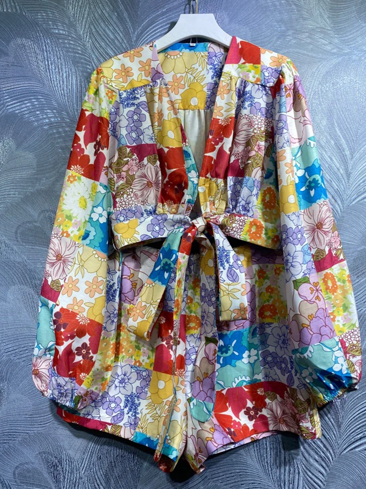 Seifrmann High Quality Spring Women Fashion Runway Shorts Set Lantern Sleeve Short Tops + High Waist Floral Print Shorts Suits
Seifrmann High Quality Spring Women Fashion Runway Shorts Set Lantern Sleeve Short Tops + High Waist Floral Print Shorts Suits