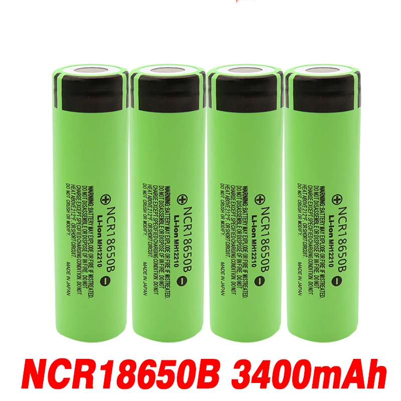 

1-20 Actual Capacity Original 18650 Battery 3.7V 3400mah NCR18650B Lithium Rechargeable Batteries 18650 Cells